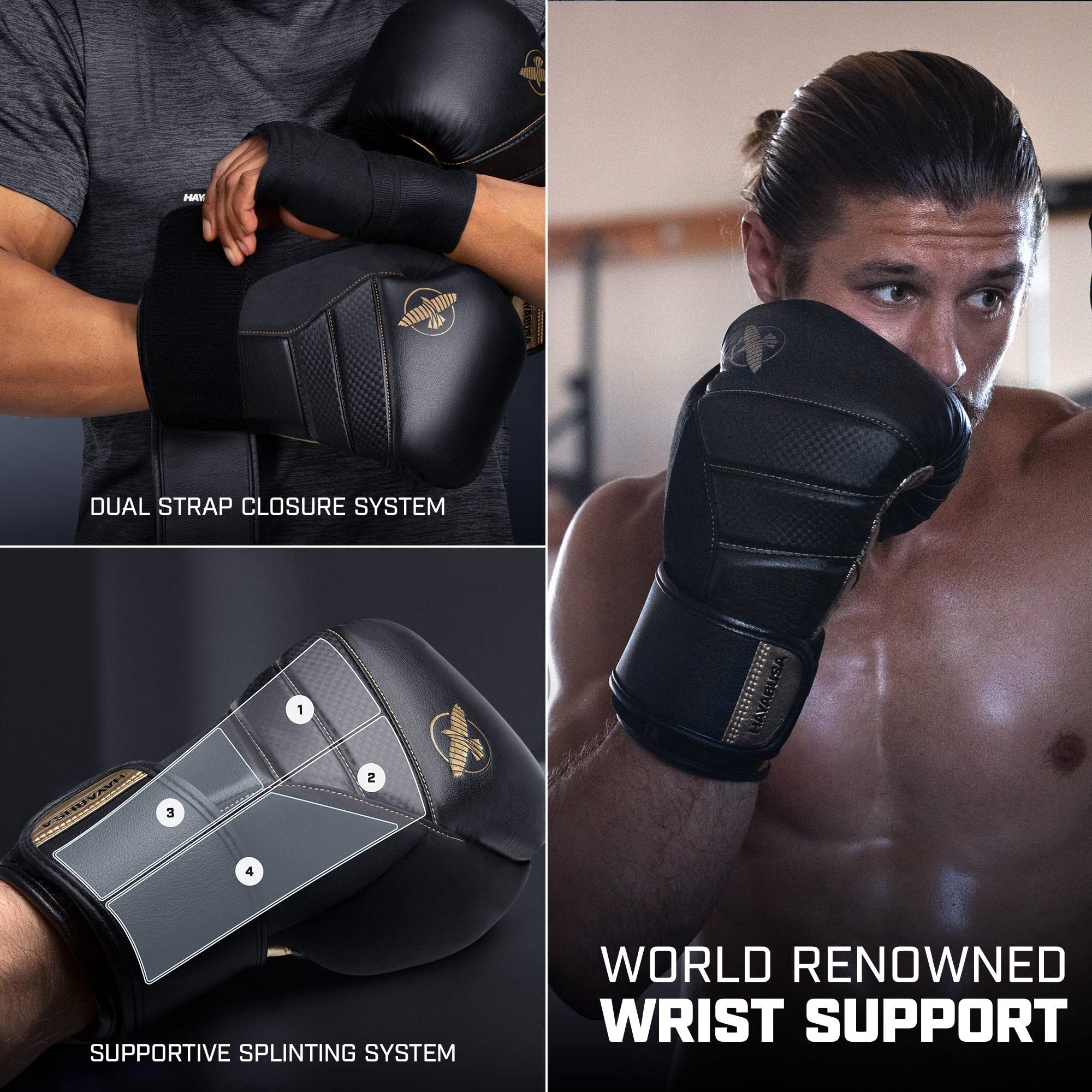 Hayabusa T3 gloves in use during sparring showing Hayabusa protection and natural movement