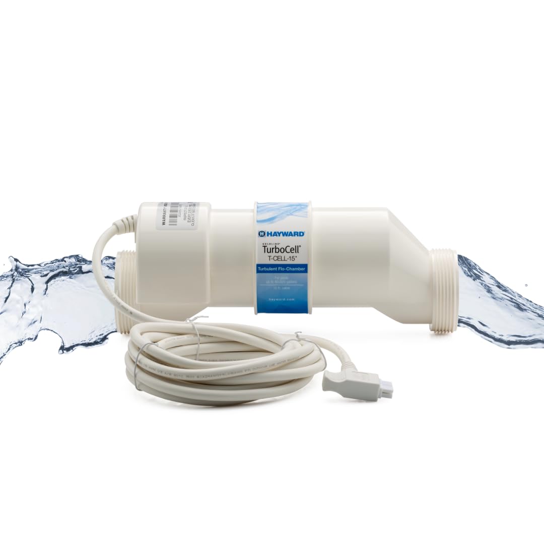 Hayward TurboCell front view showing cell body and benefit of reliable chlorine generation