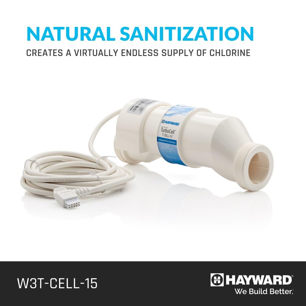 Hayward TurboCell side label and part number W3T-CELL-15 for correct model identification