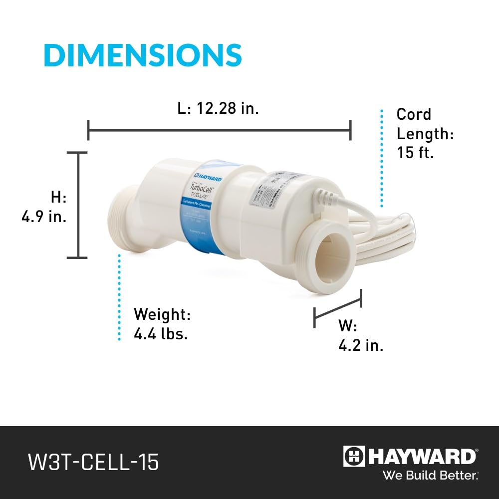 Hayward TurboCell certification label and warranty sticker confirming NSF safety assurance