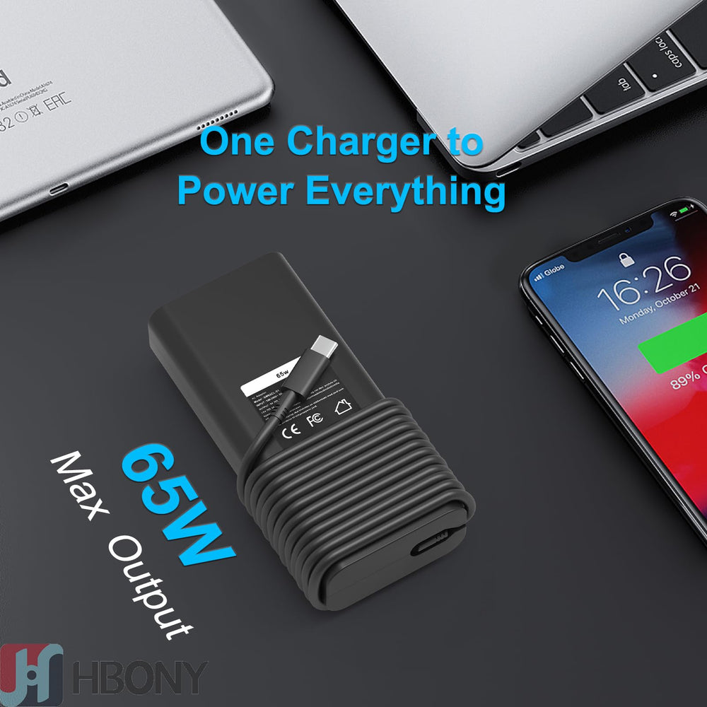 HBONY charger packaging with box and cable showing ready-to-use contents