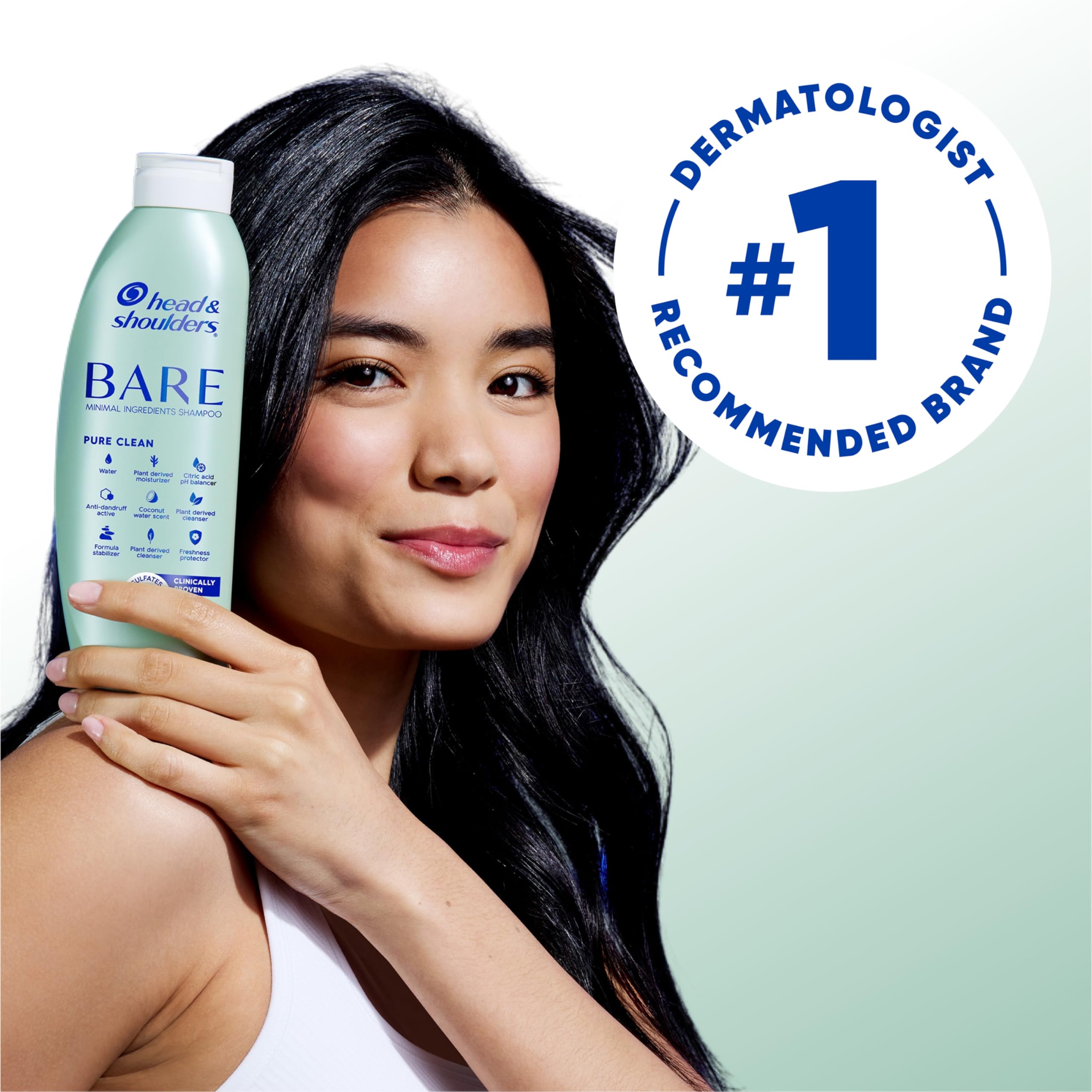 Head & Shoulders ECOBOTTLE squeezed to show rollable sustainable bottle benefit