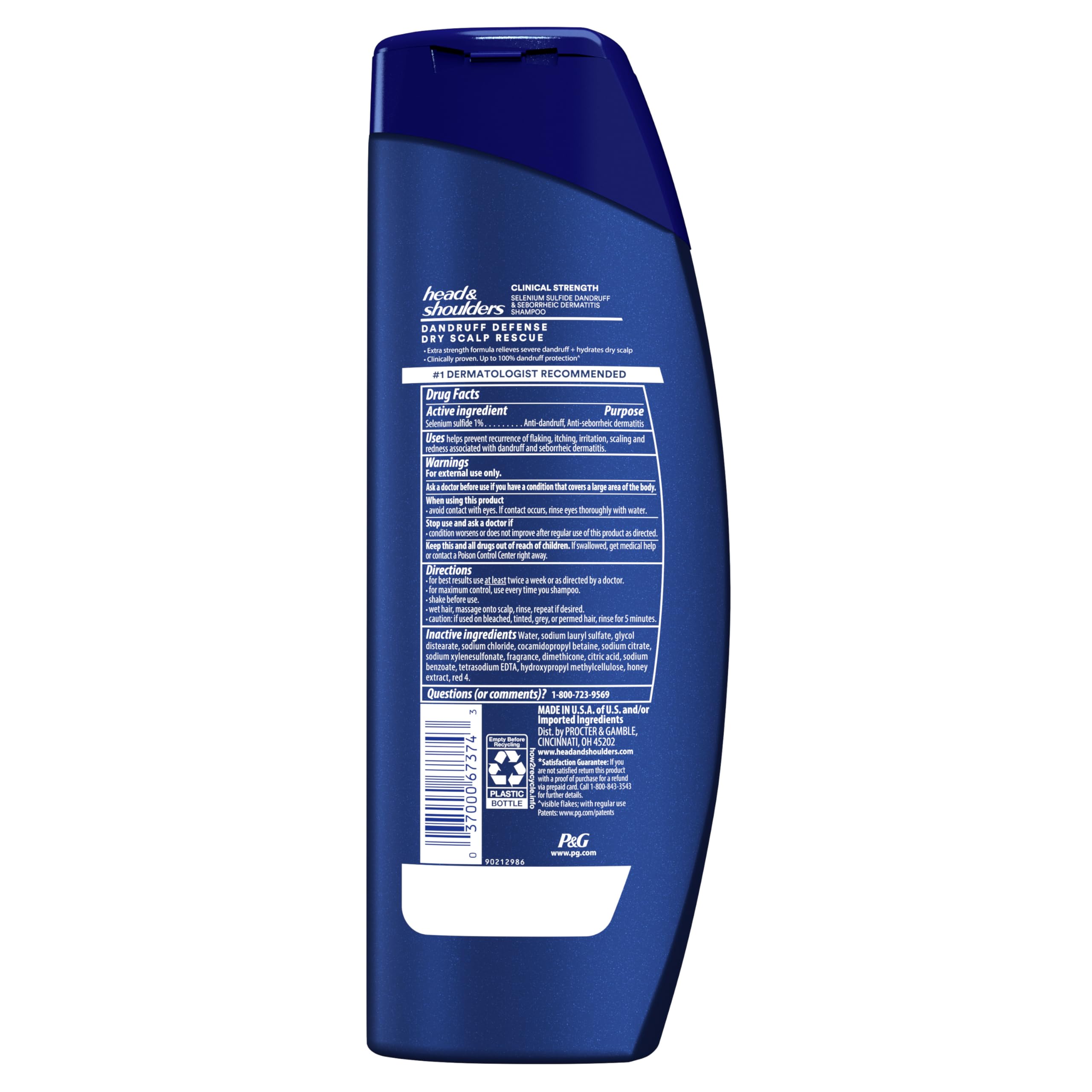 Head & Shoulders bottle on bathroom shelf in lifestyle setting promoting daily routine use