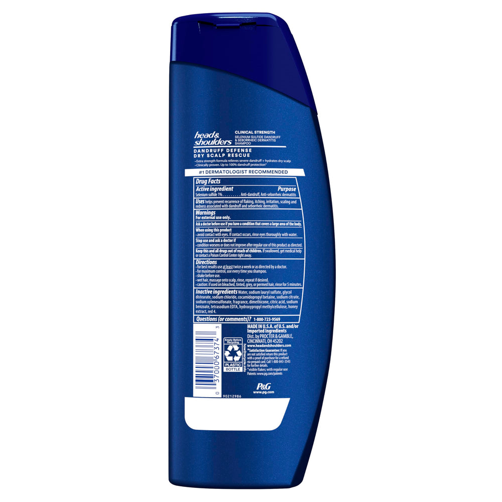 Head & Shoulders bottle on bathroom shelf in lifestyle setting promoting daily routine use