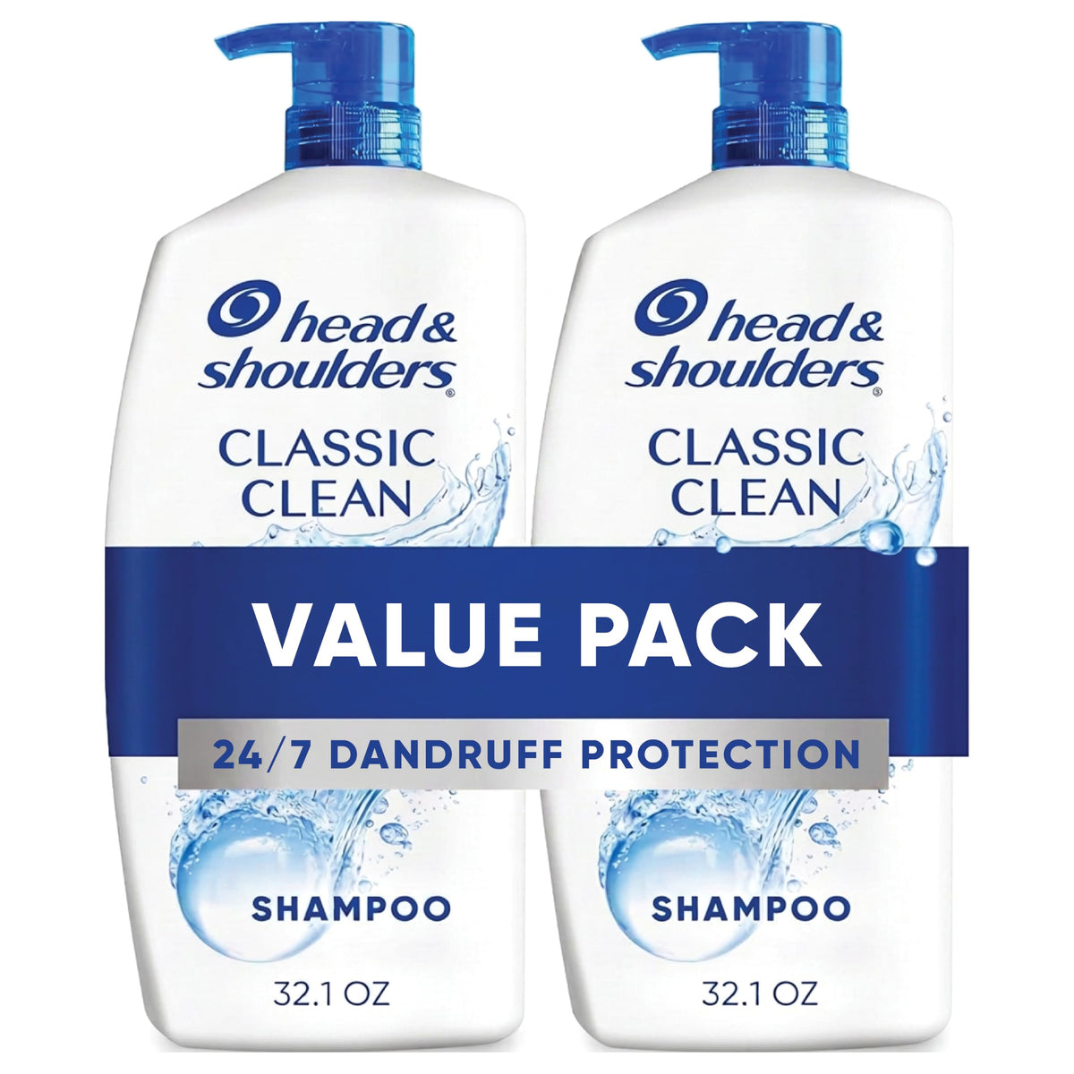 Head & Shoulders front view showing twin bottles and brand clarity