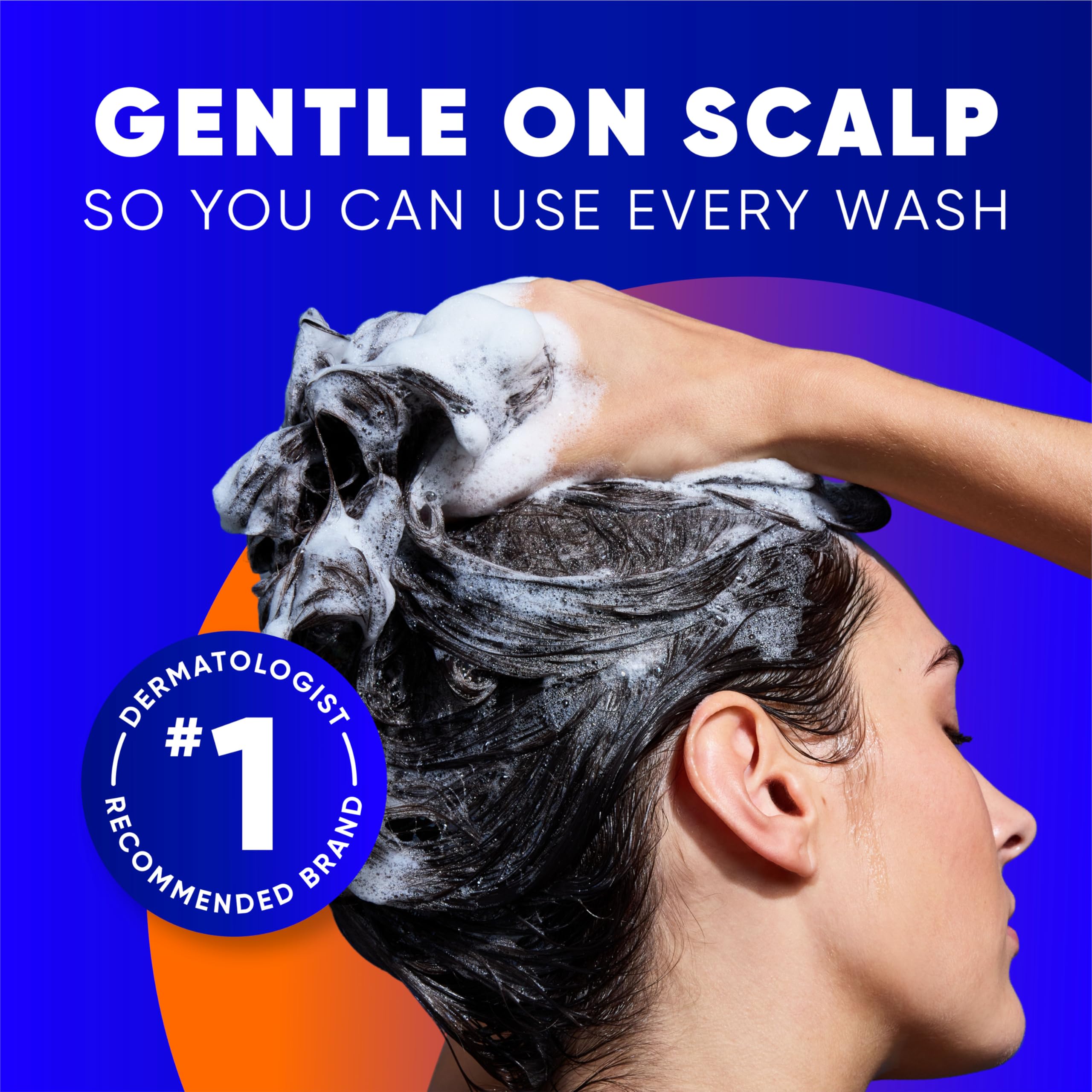 Head & Shoulders in-shower application showing how to lather for scalp treatment and relief