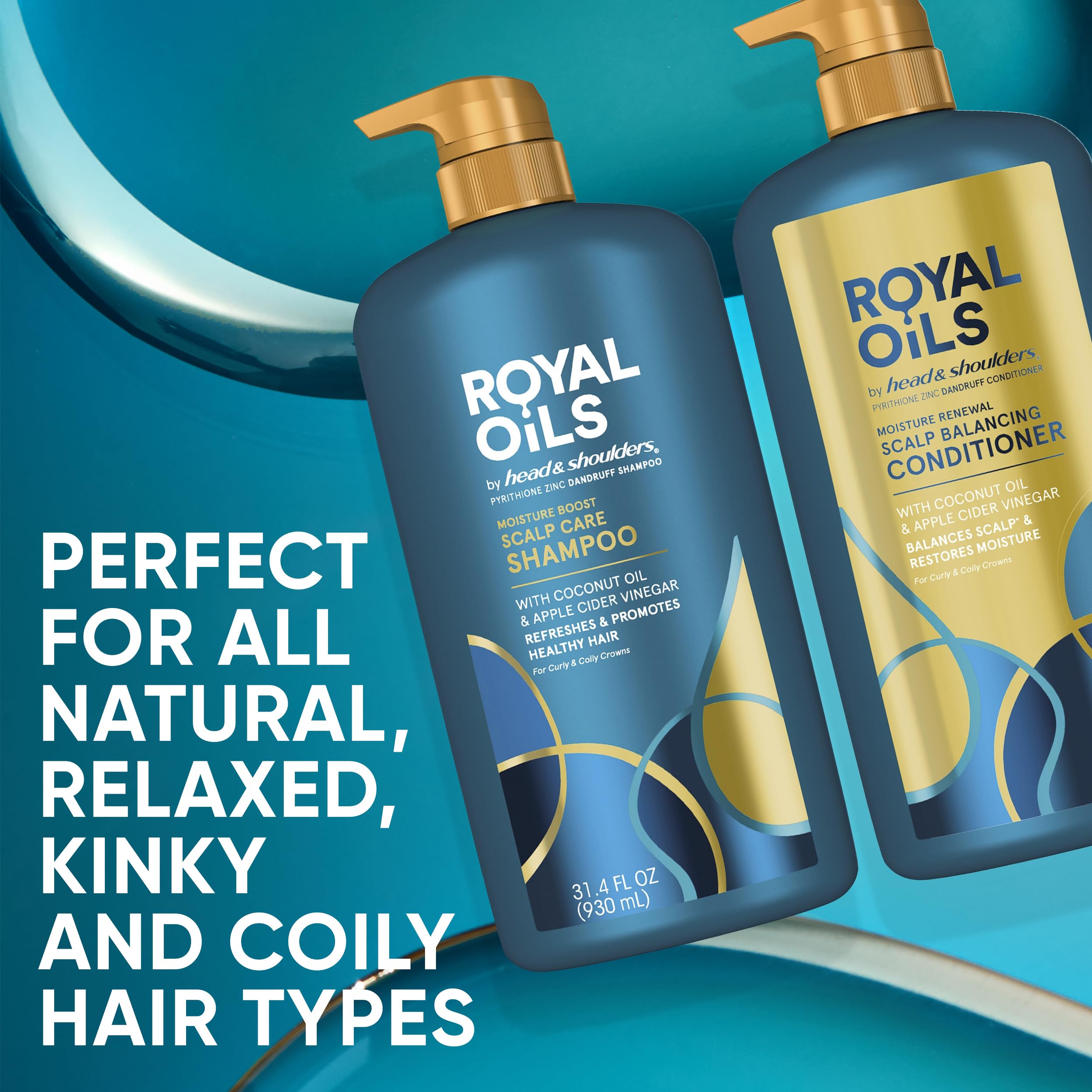 Head & Shoulders royal oils conditioner creamy texture demonstrating hydration and detangling