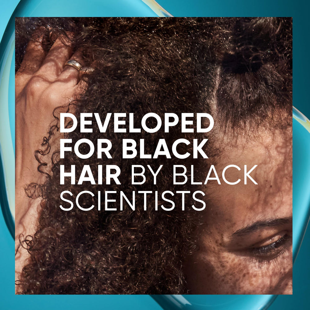 Head & Shoulders royal oils on curly hair showing improved definition and moisturized look