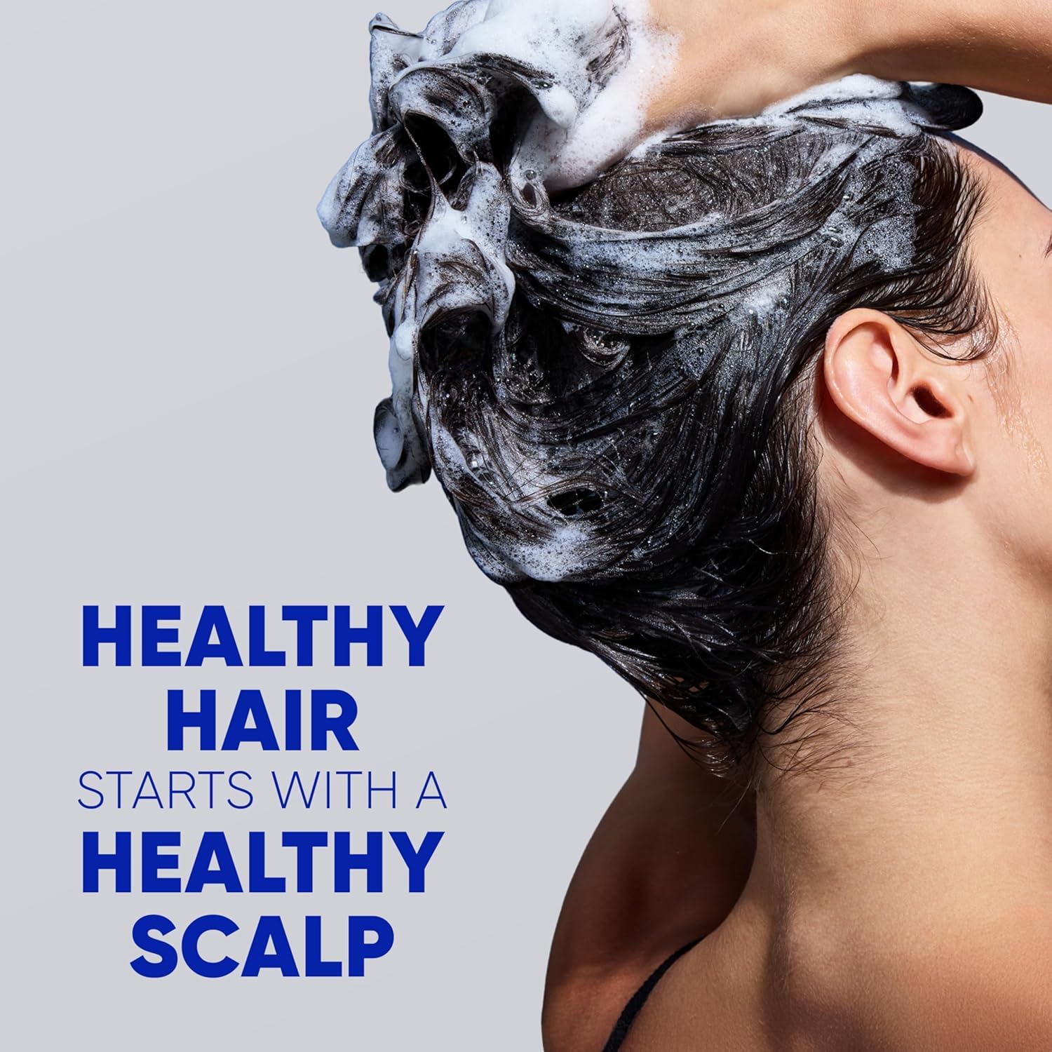 Head & Shoulders rich lather closeup showing thorough cleansing