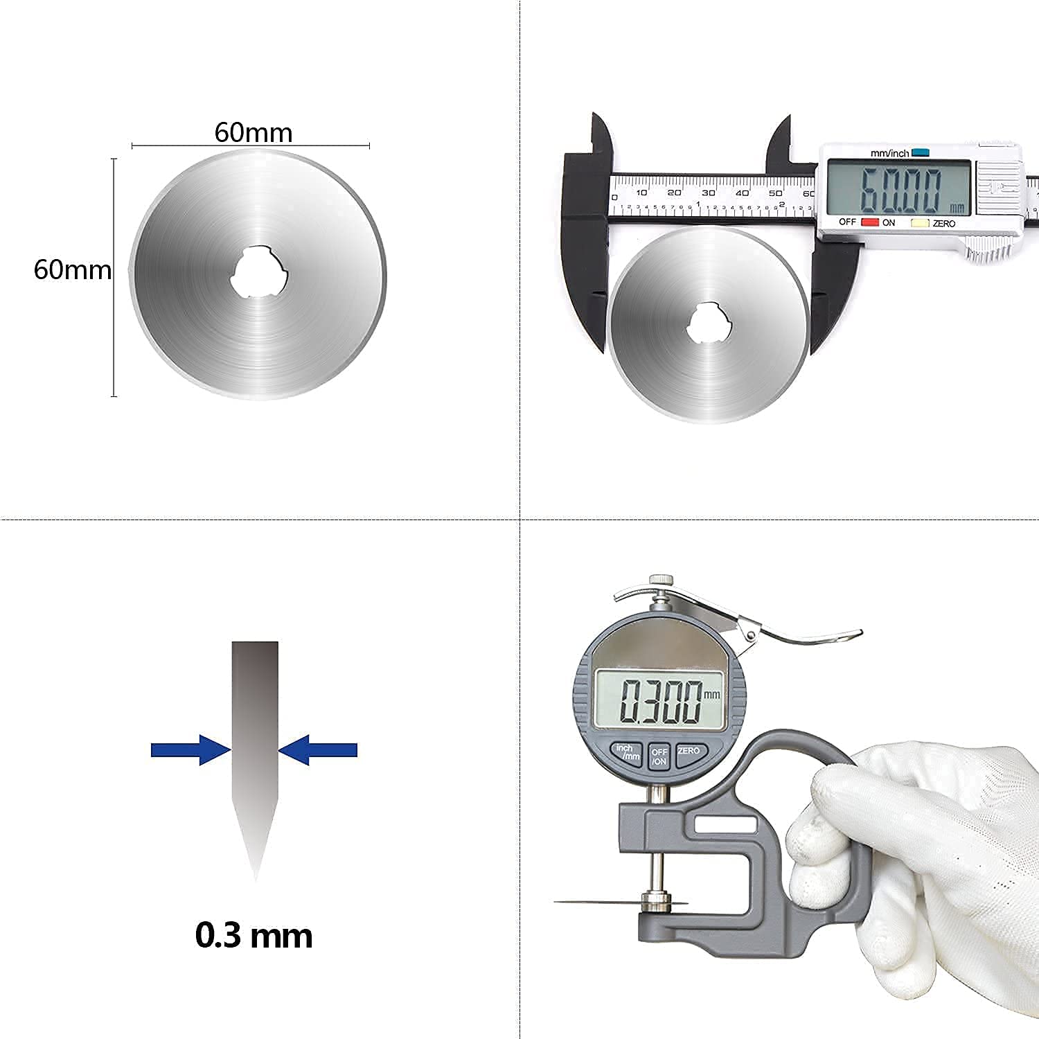 Headley Tools blade cutting layered fabric demonstrating clean multi-layer cuts