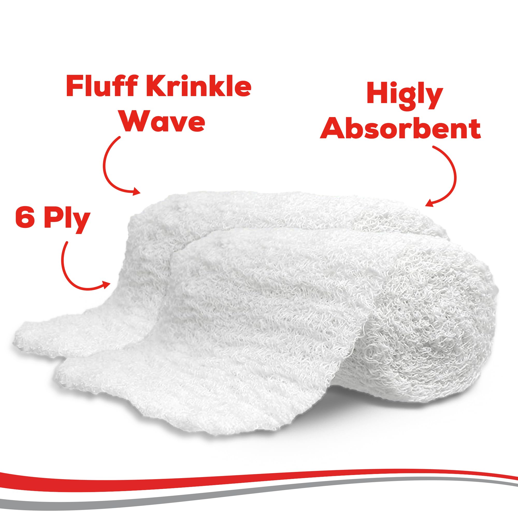 Healqu close-up of crimped cotton weave highlighting absorbency and soft cushioning