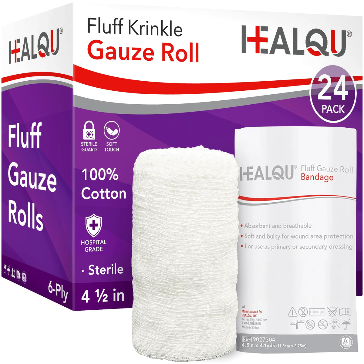 Healqu front packaging showing sterile 24-pack and product details for easy selection