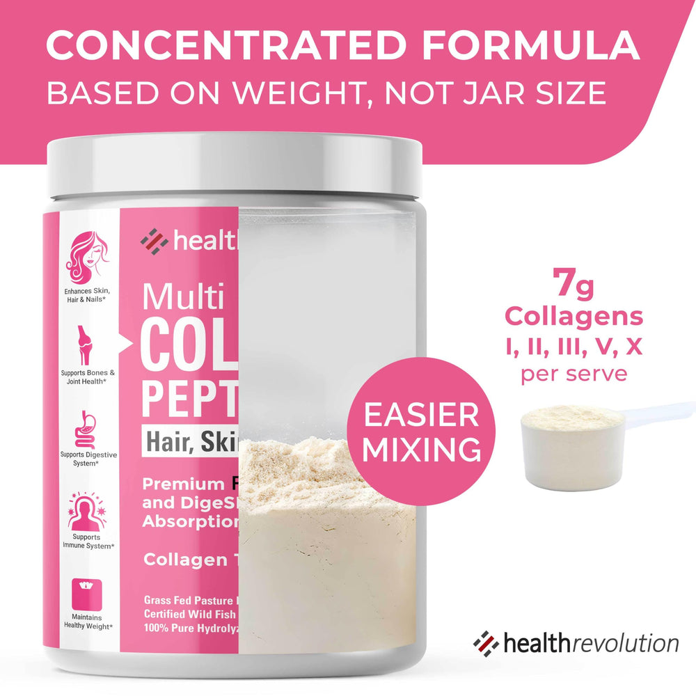 Health Revolution scoop of powder demonstrating measured serving convenience