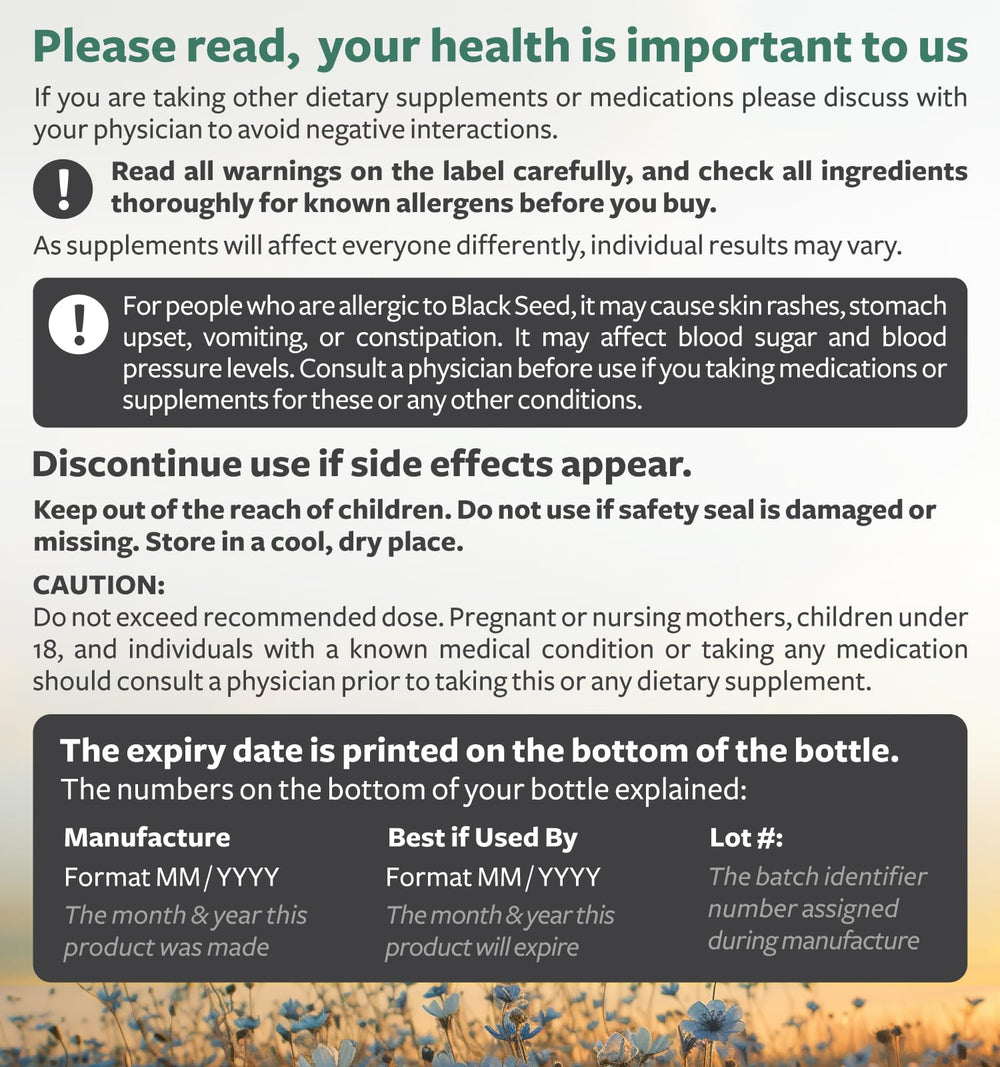 Healths Harmony supplement facts panel image highlighting dosage information and transparency benefit