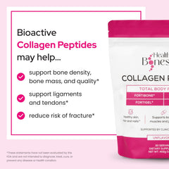 Healthy Bones Co. powder dissolving in glass, convenient daily use benefit