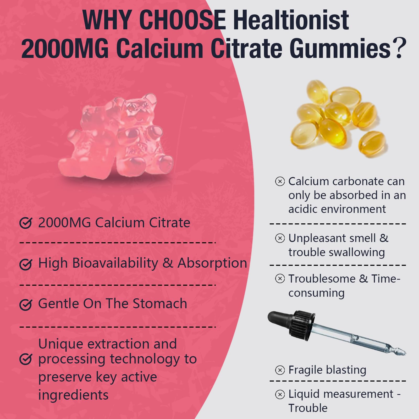 Healtionist gummies in hand to show actual size and portion control