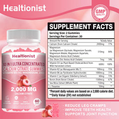 Healtionist open bottle with gummy pile highlighting chewable convenience