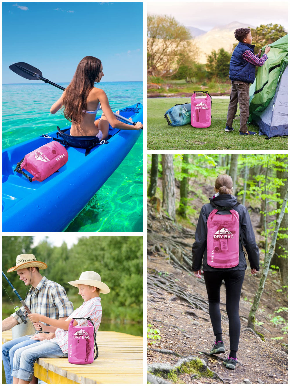 HEETA transparent bag with visible contents for quick item identification