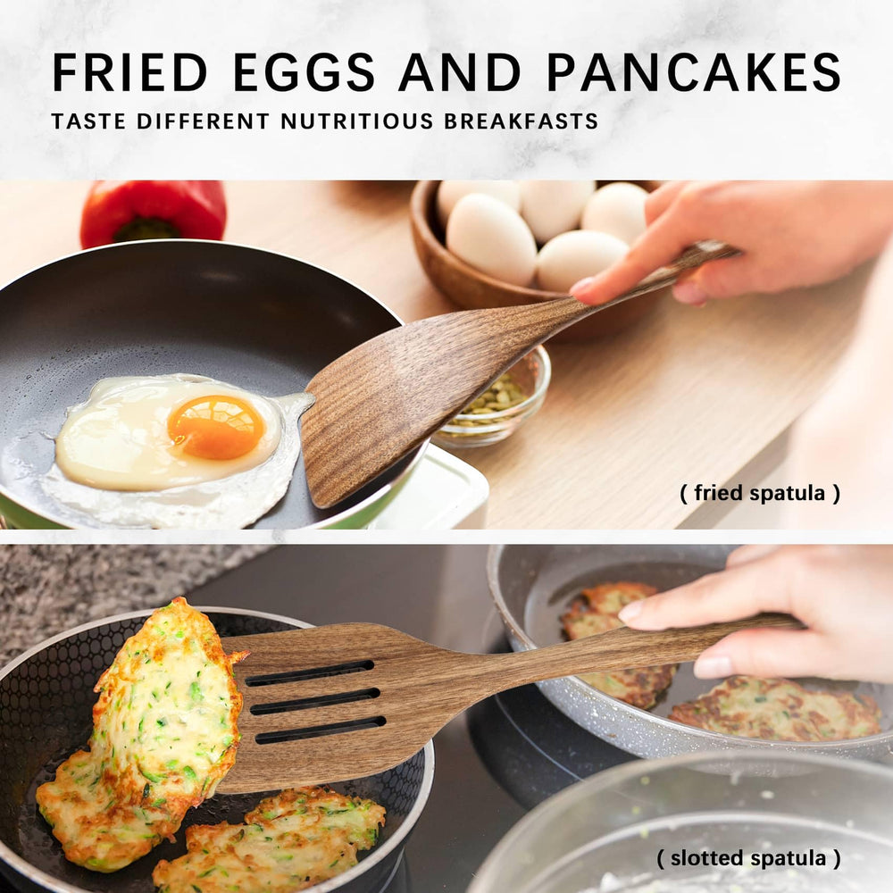 Hefild ten-piece layout displaying all spoons and spatulas for versatile kitchen use