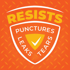 Hefty close-up of bag texture highlighting puncture-resistant thickness
