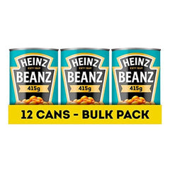 HEINZ front packaging of 415g baked beans showing brand and label benefits