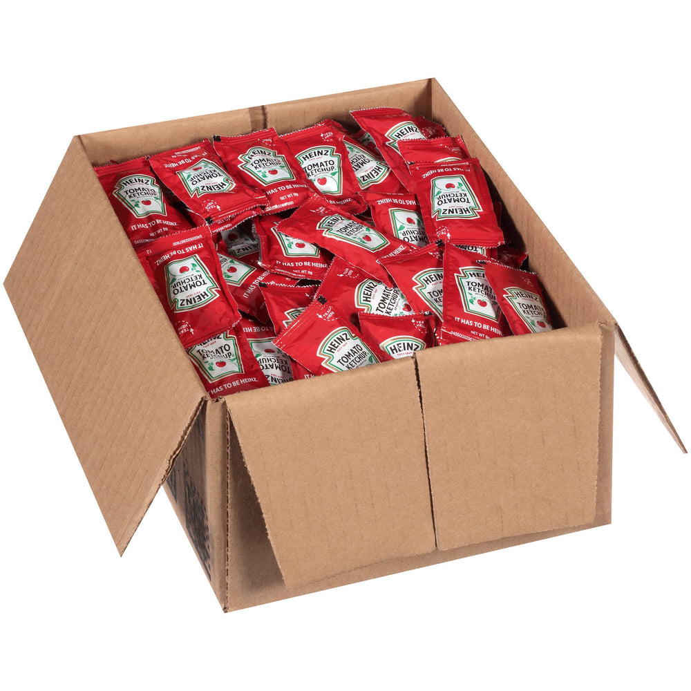 HEINZ packets being handed out at a concession stand speeding service