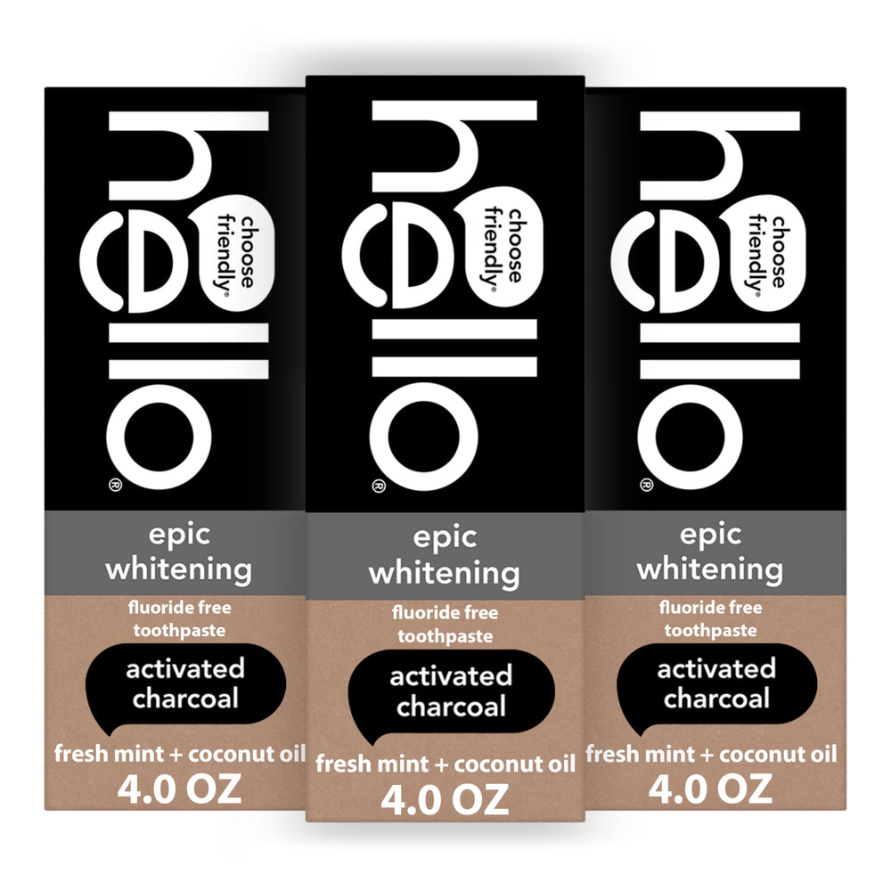 hello front packaging showing three-tube pack and product benefits