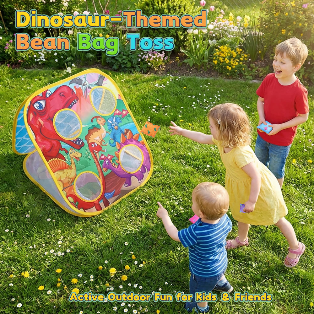 HelloJoy ground stakes installed in grass showing stability for windy outdoor play