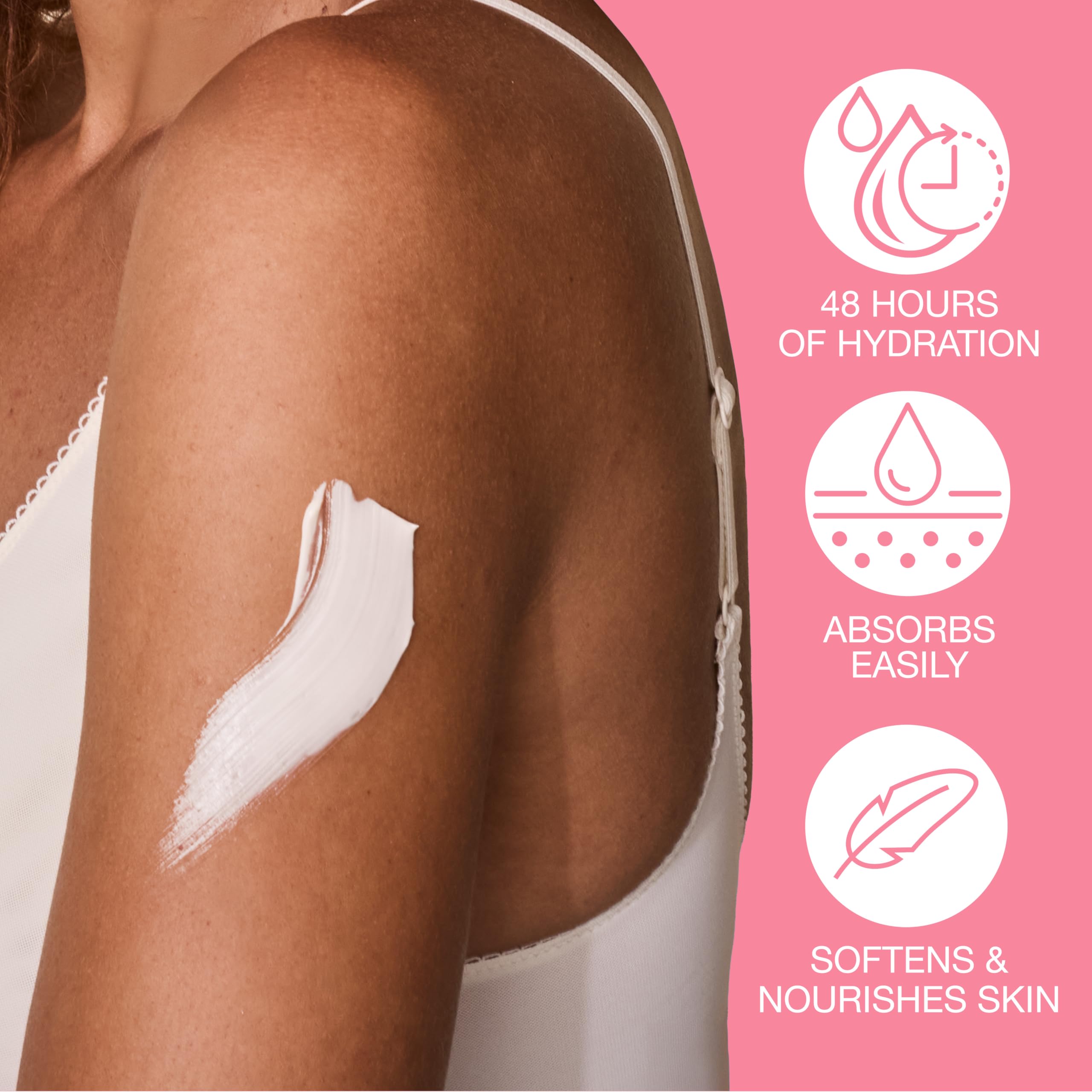 Hempz hands applying lotion to arm to show smooth, non-greasy finish