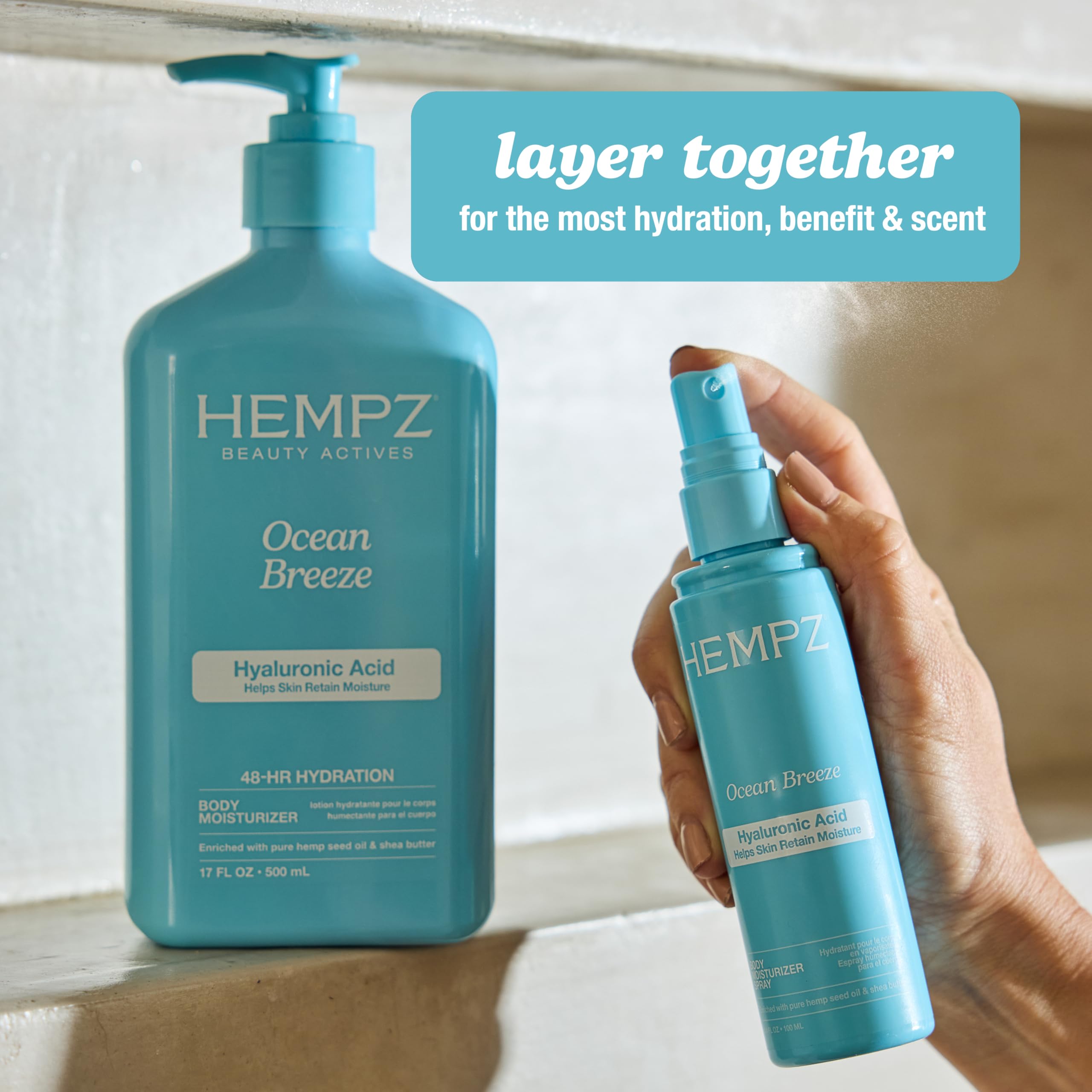 Hempz applied on forearm after application showing visibly smoother skin benefit