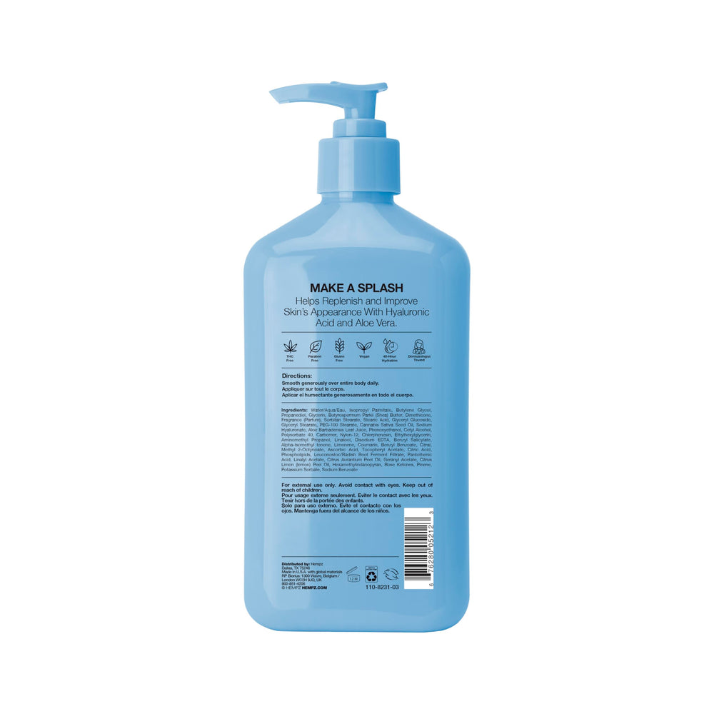 Hempz cream texture close-up showing smooth consistency for fast absorption benefit