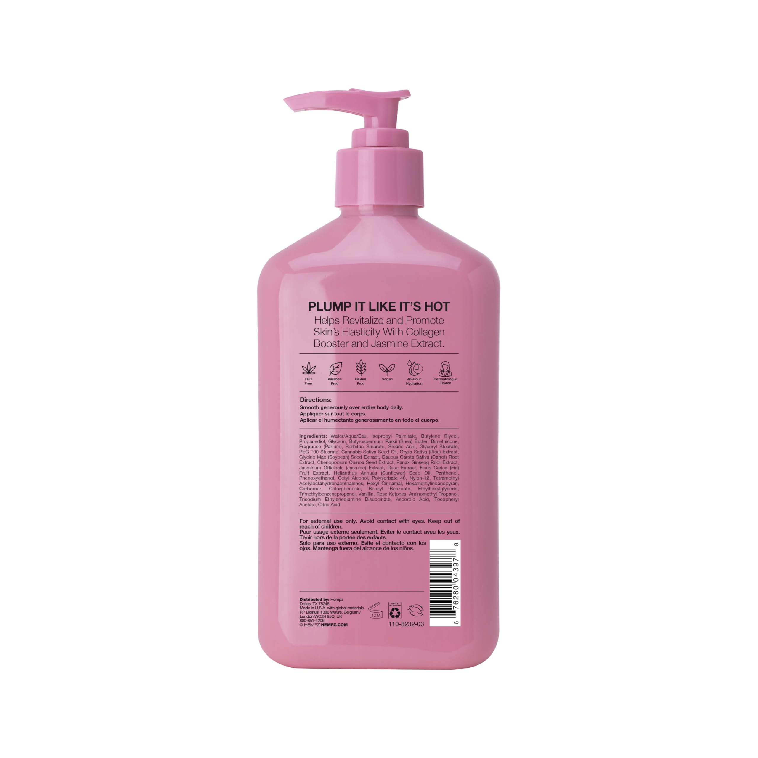 Hempz cream texture closeup demonstrating lightweight absorbency