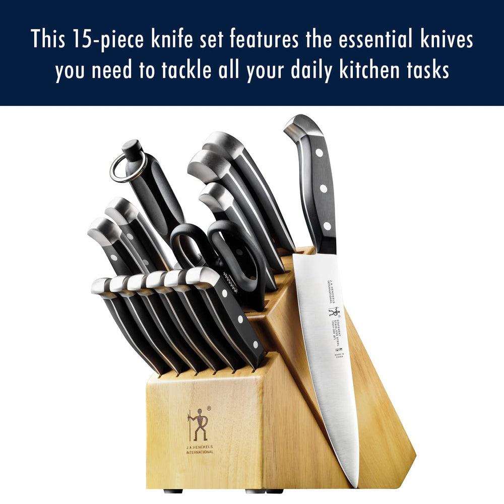 HENCKELS santoku blade granton dimples preventing food sticking during slicing
