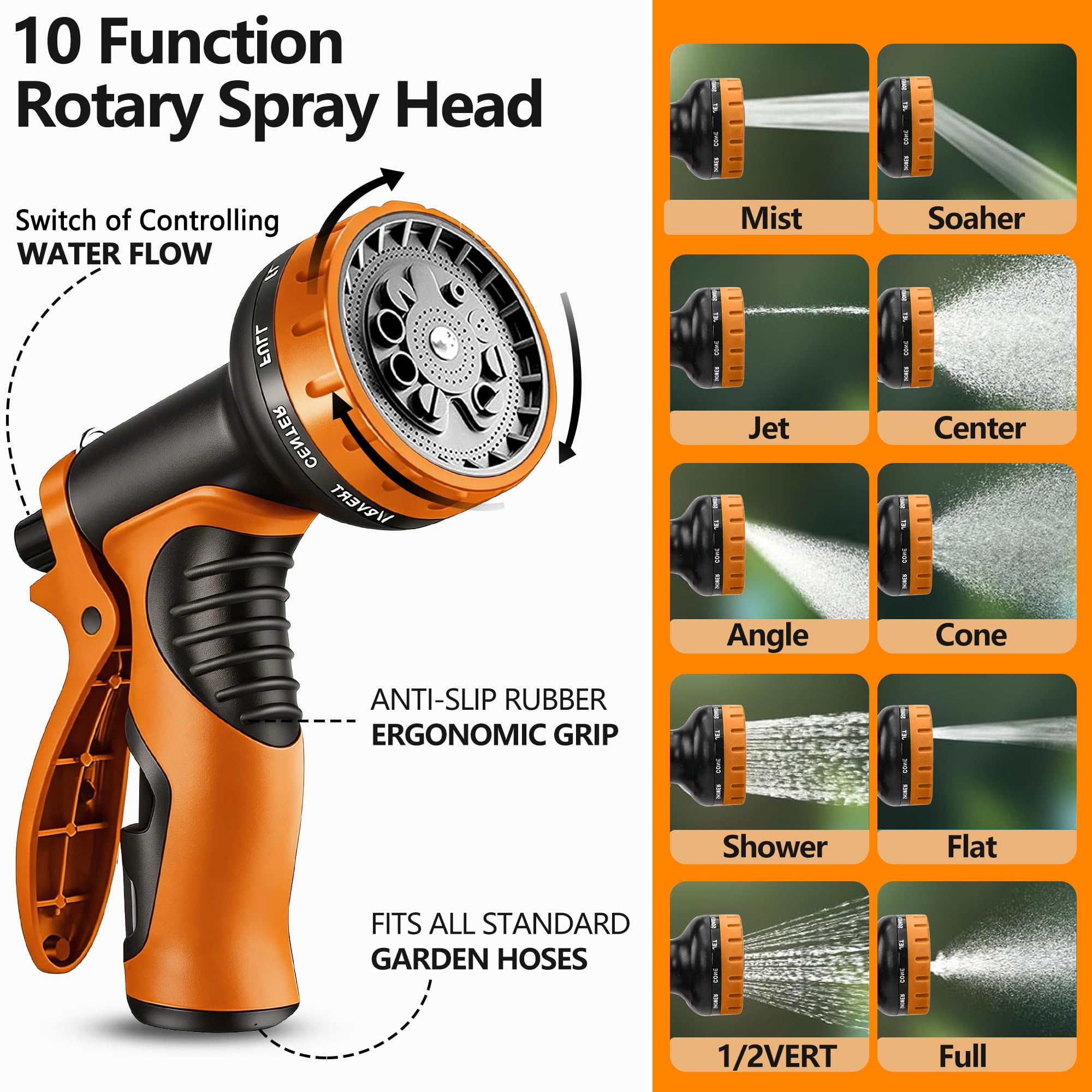 HENCUK hose held by hand to show scale and effortless carrying advantage