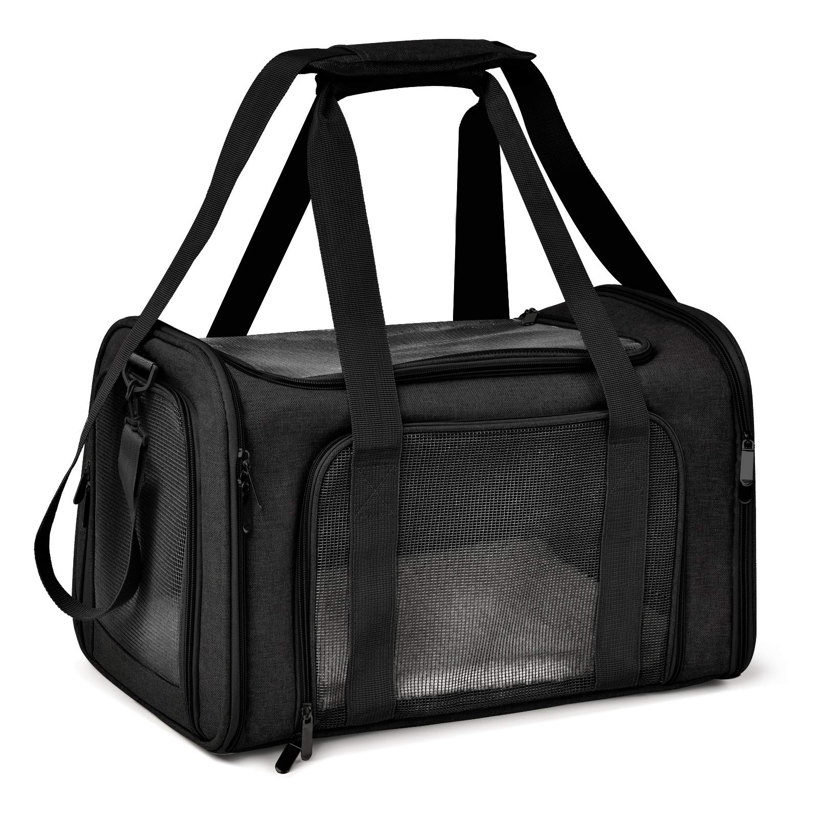 Henkelion front view of black carrier showing shape and access points
