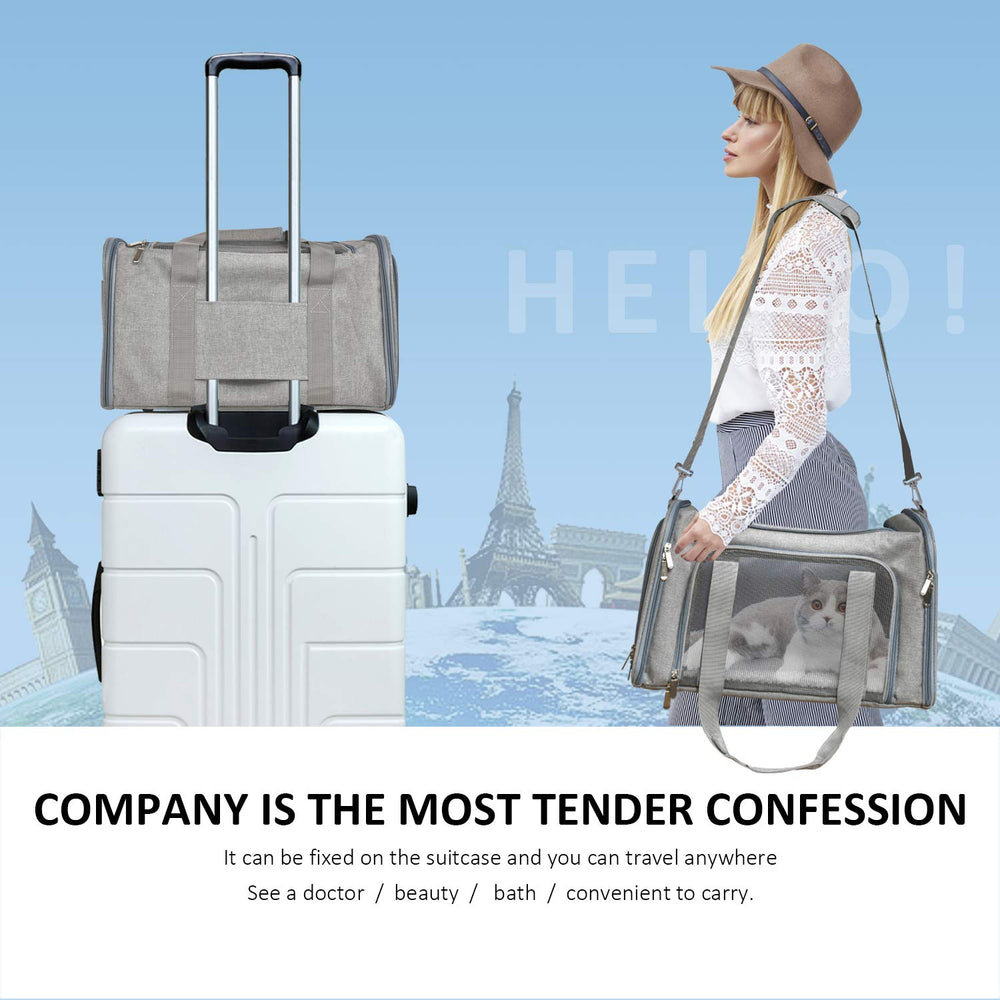 Henkelion under-seat placement demonstration for airline compliance and convenience