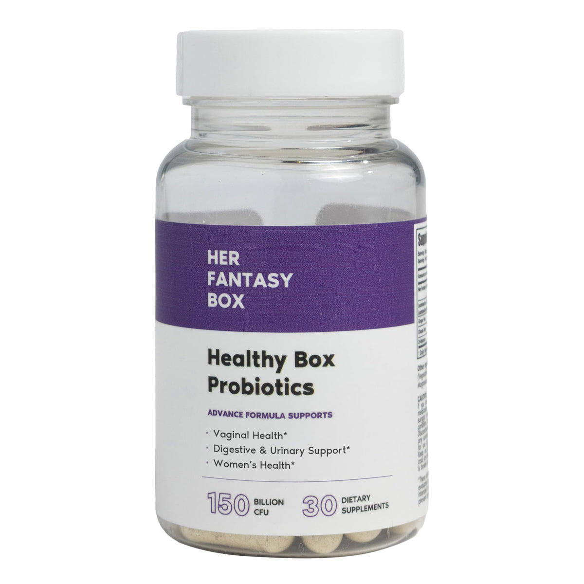 Her Fantasy Box front bottle showing clean packaging and daily support