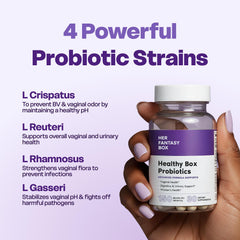 Her Fantasy Box label detail showing active ingredients for informed choice
