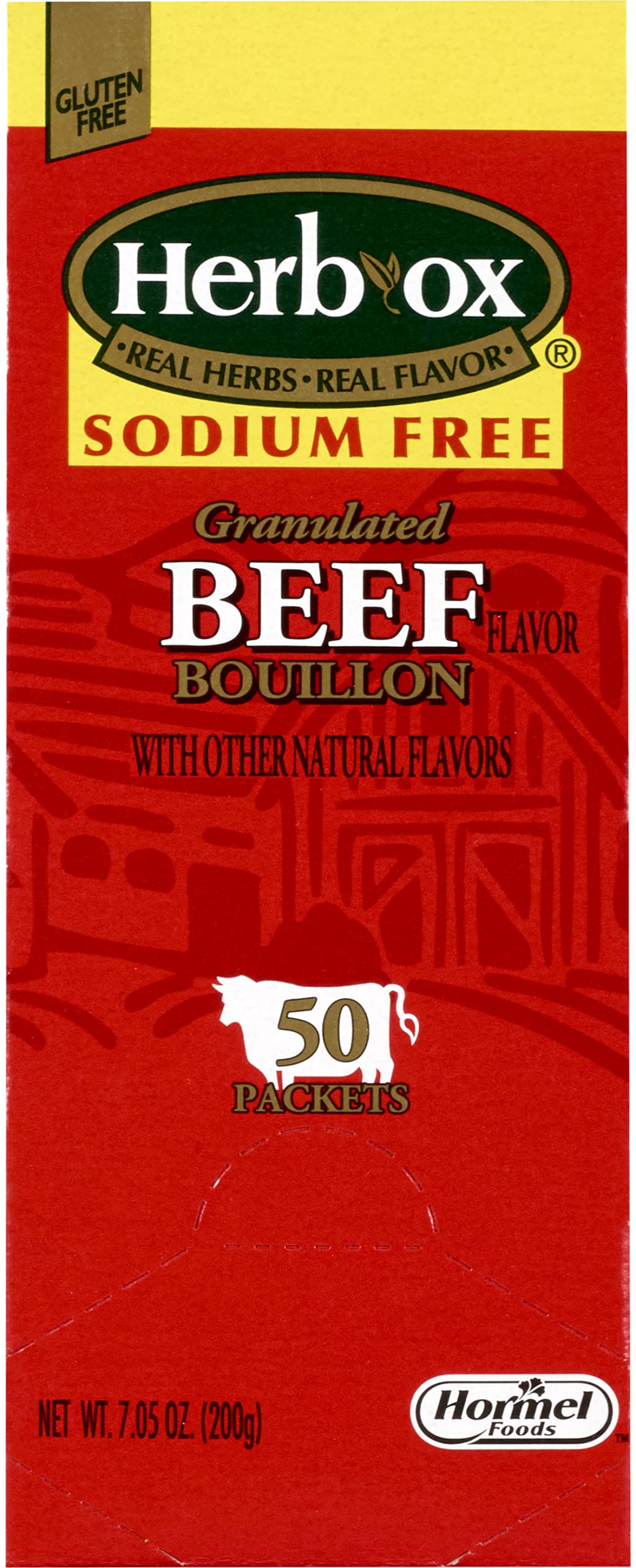 Herb-Ox ingredient label detail showing sodium-free formulation clarity