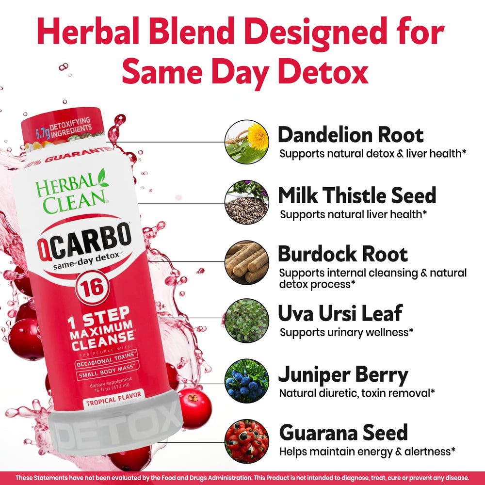 Herbal Clean Qcarbo16 close-up of liquid texture showing smooth, drinkable consistency benefit