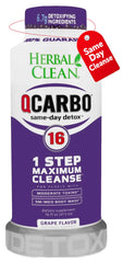 Herbal Clean bottle front packaging showing grape flavor and cleanse benefit