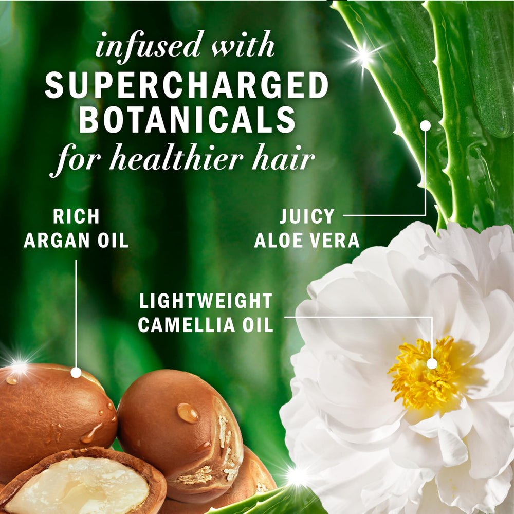 Herbal Essences conditioner pouring to show nourishing texture for detangling