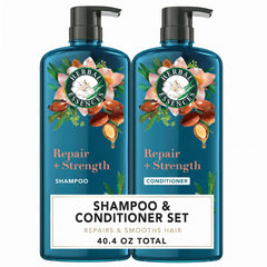 Herbal Essences front packaging showing argan oil repair set and clear benefits