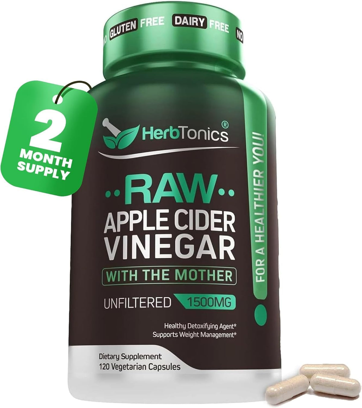 Herbtonics front packaging showing bottle and label for clear identification and trust