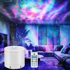 HERHOTER front view showing compact projector and clear lens, ideal for home ambiance