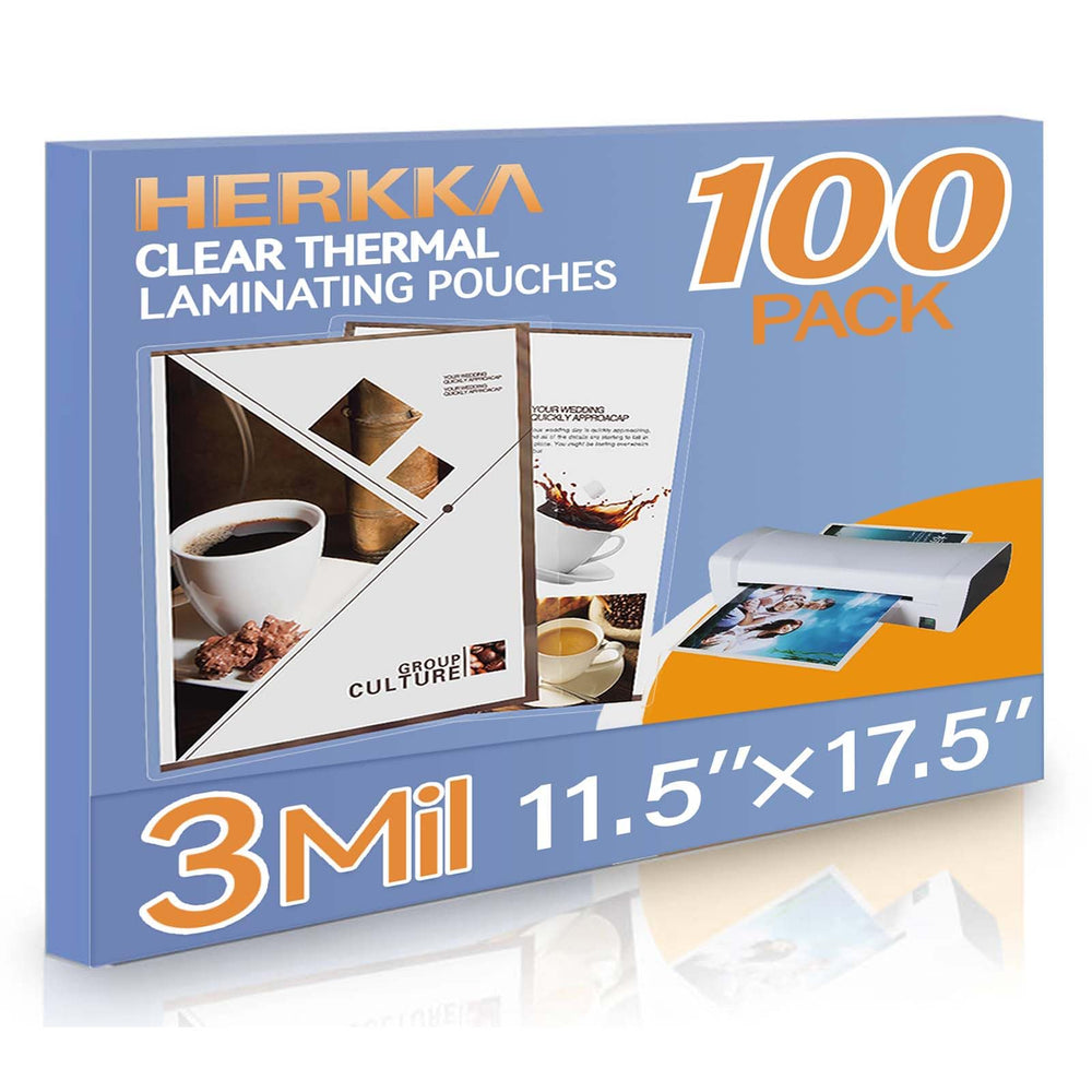 HERKKA front pack view showing 100 pouches and label, protects documents
