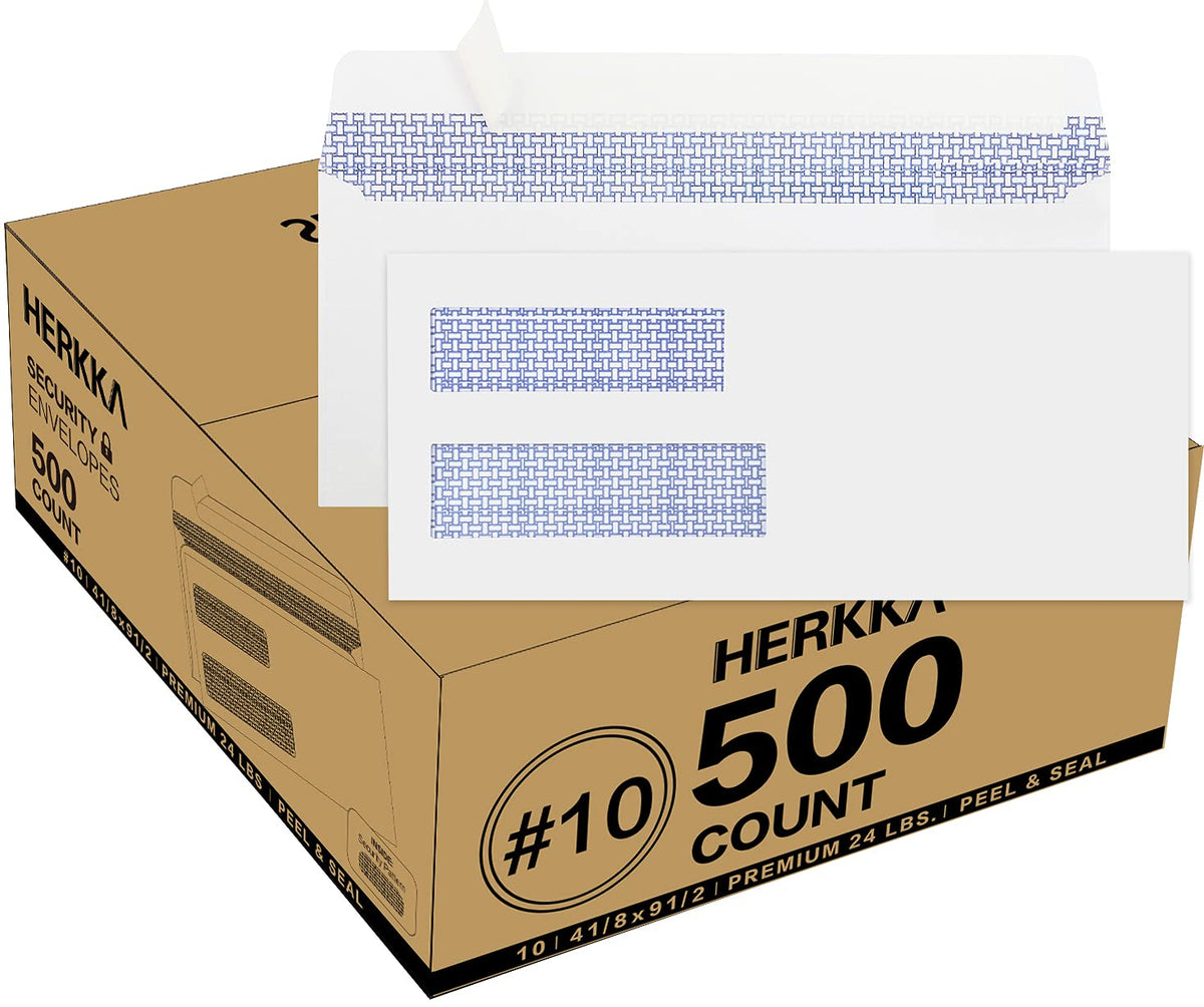 HERKKA front pack of 500 envelopes showing brand and count, efficient supply