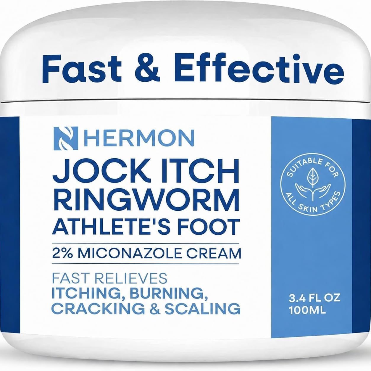 Hermon front tube image showing packaging and easy dispensing benefit