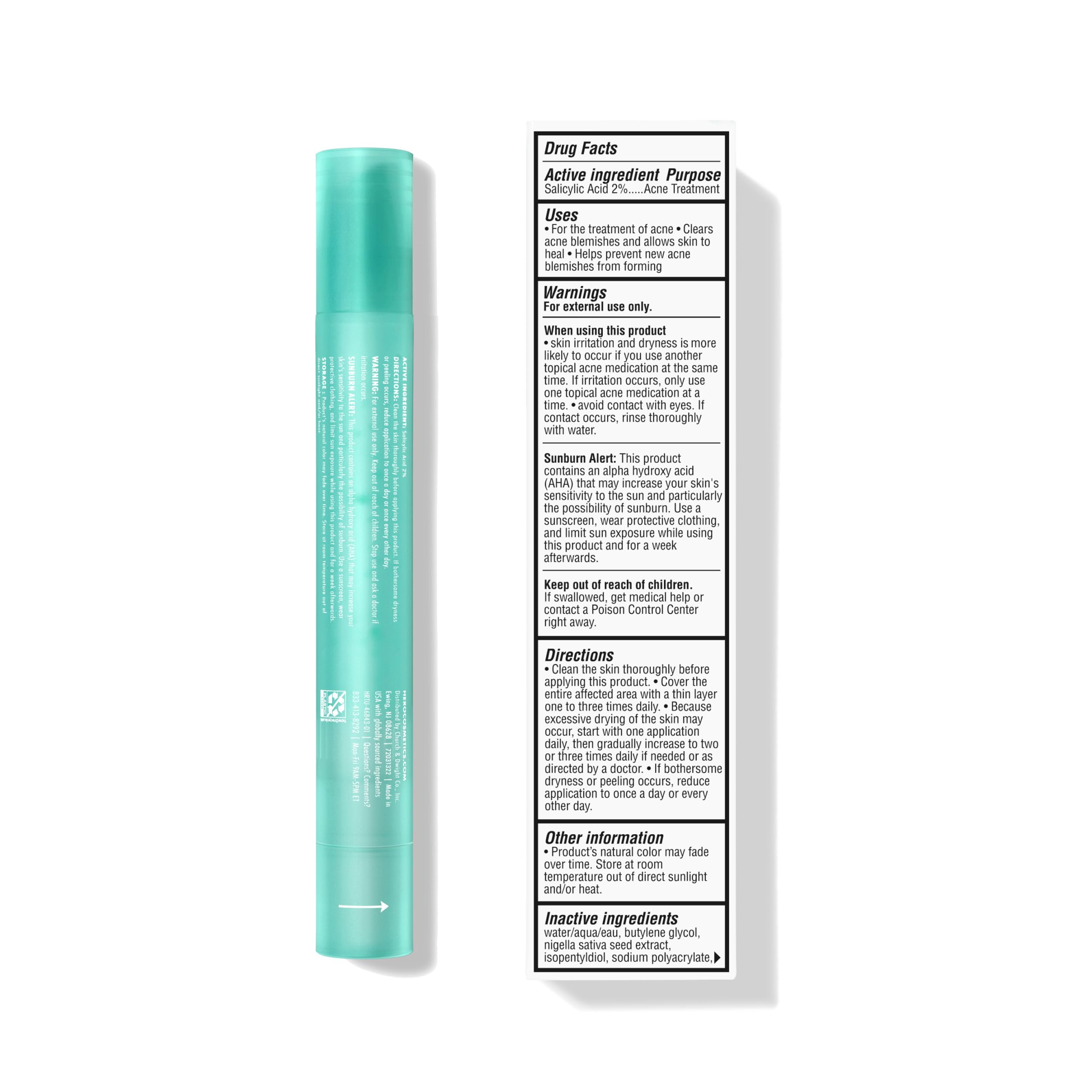 HERO COSMETICS clear gel texture on fingertip showing quick absorption