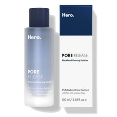 Hero Cosmetics front bottle shot showing solution and clear labeling — clear pore control